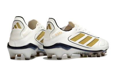 Men's Adidas Copa Pure 3 Elite FG Firm Ground Low-Tops Football Boots - White/Gold/Black