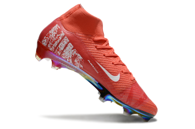 Men's Nike Air Zoom Mercurial Superfly 10 Elite FG Firm Ground High-Tops Football Boots - Red/White/Gold