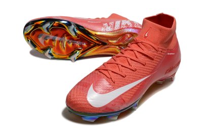 Men's Nike Air Zoom Mercurial Superfly 10 Elite FG Firm Ground High-Tops Football Boots - Red/White/Gold