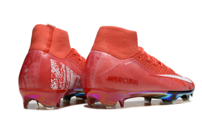 Men's Nike Air Zoom Mercurial Superfly 10 Elite FG Firm Ground High-Tops Football Boots - Red/White/Gold