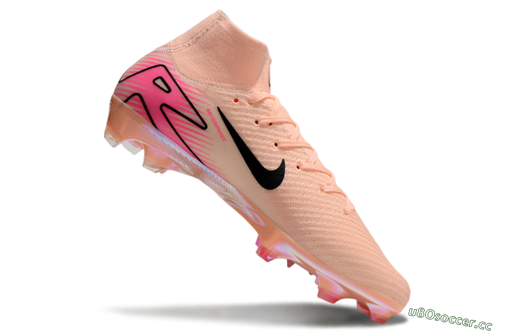Men's Nike Air Zoom Mercurial Superfly 10 Elite FG Firm Ground High-Tops Football Boots - Pink/Black 4