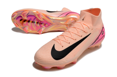Men's Nike Air Zoom Mercurial Superfly 10 Elite FG Firm Ground High-Tops Football Boots - Pink/Black