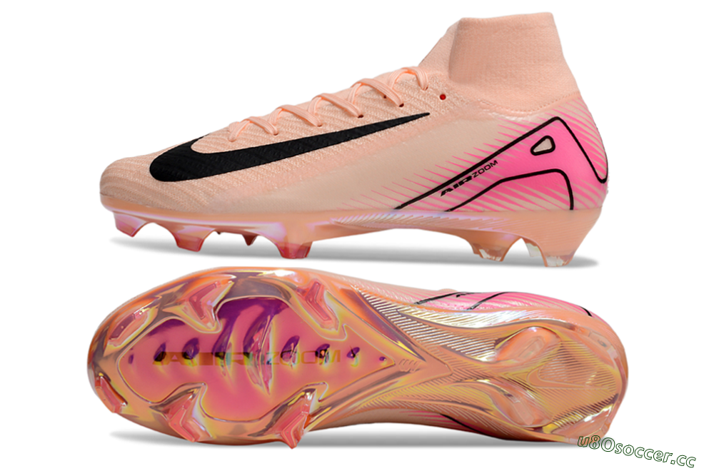 Men's Nike Air Zoom Mercurial Superfly 10 Elite FG Firm Ground High-Tops Football Boots - Pink/Black 1