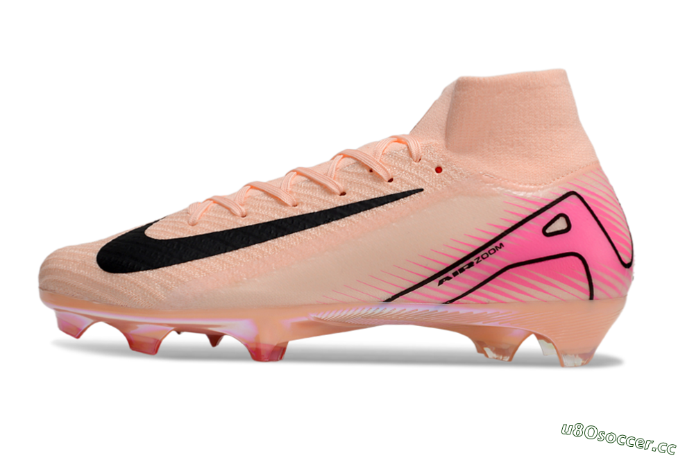 Men's Nike Air Zoom Mercurial Superfly 10 Elite FG Firm Ground High-Tops Football Boots - Pink/Black 0