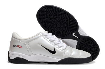Men's Nike Total 90 II IC Indoor & Futsal Low-Tops Football Shoes - Beige/Black/White