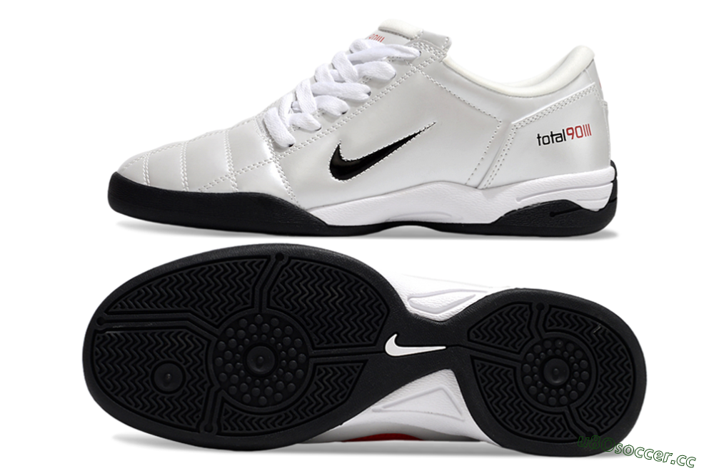 Men's Nike Total 90 II IC Indoor & Futsal Low-Tops Football Shoes - Beige/Black/White 1
