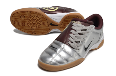 Men's Nike Total 90 II IC Indoor & Futsal Low-Tops Football Shoes - Silver/Black/White