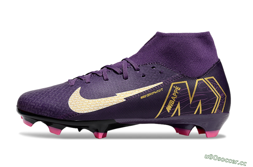 Men's Nike Air Zoom Mercurial Superfly 10 Academy FG Firm Ground High-Tops Football Boots - Purple/White/Gold 0