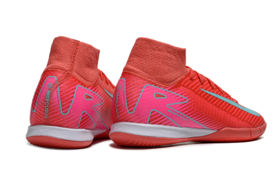 Men's Nike Air Zoom Mercurial Superfly 10 Elite IC Indoor & Futsal High-Tops Football Shoes - Red/Jade/Pink