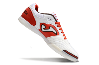 Men's Joma Top Flex IC Indoor & Futsal Low-Tops Football Shoes - White/Red/Black