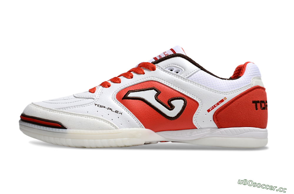 Men's Joma Top Flex IC Indoor & Futsal Low-Tops Football Shoes - White/Red/Black 0