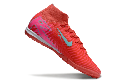 Unisex Nike Air Zoom Mercurial Superfly 10 Elite TF Artificial Turf High-Tops Football Shoes - Red/Jade/Pink