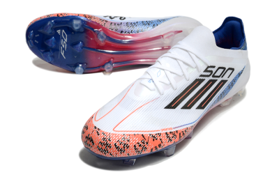 Men's Adidas F50 Elite FG Firm Ground Low-Tops Football Boots - White/Red/Blue