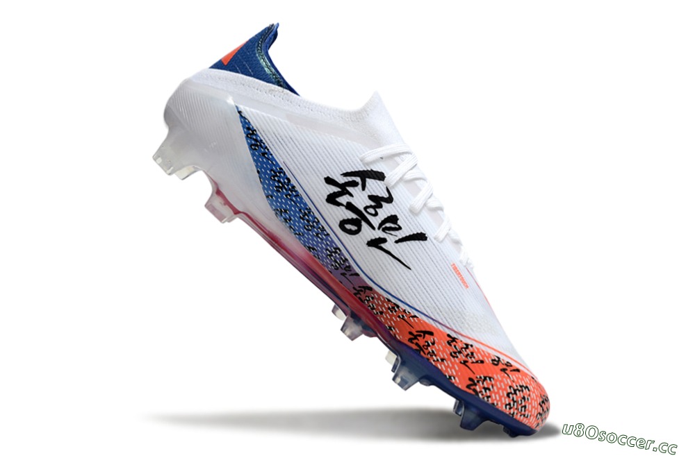 Men's Adidas F50 Elite FG Firm Ground Low-Tops Football Boots - White/Red/Blue 4