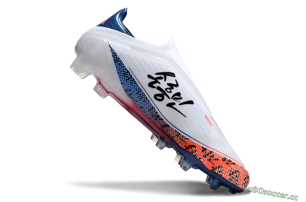 Men's Adidas F50 Elite Laceless FG Firm Ground Low-Tops Football Boots - White/Red/Blue 4