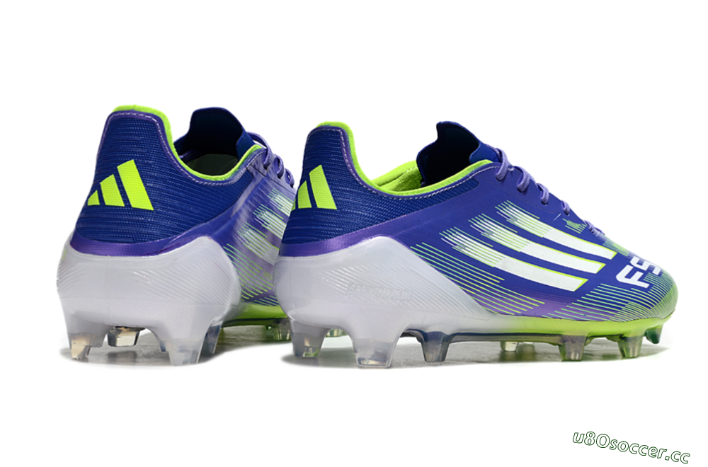 Men's Adidas F50 Elite FG Firm Ground Low-Tops Football Boots - Purple/Yellow/White 6