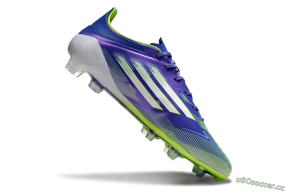 Men's Adidas F50 Elite FG Firm Ground Low-Tops Football Boots - Purple/Yellow/White 4
