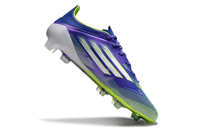 Men's Adidas F50 Elite FG Firm Ground Low-Tops Football Boots - Purple/Yellow/White