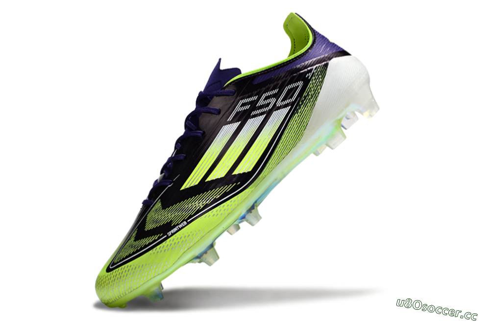 Men's Adidas F50 Elite FG Firm Ground Low-Tops Football Boots - Purple/Yellow/White 5