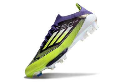 Men's Adidas F50+ Elite Lightstrike Pro FG Firm Ground Low-Tops Football Boots - Purple/Yellow/White
