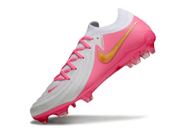 Men's Nike Phantom GX Elite FG Firm Ground Low-Tops Football Boots - White/Pink/Gold