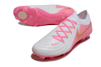 Men's Nike Phantom GX Elite FG Firm Ground Low-Tops Football Boots - White/Pink/Gold