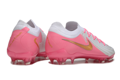 Men's Nike Phantom GX Elite FG Firm Ground Low-Tops Football Boots - White/Pink/Gold