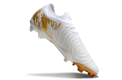Men's Nike Phantom GX Elite FG Firm Ground Low-Tops Football Boots - White/Gold
