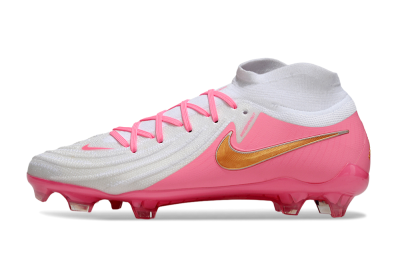 Men's Nike Phantom Luna Elite NU FG Firm Ground High-Tops Football Boots - White/Pink/Gold