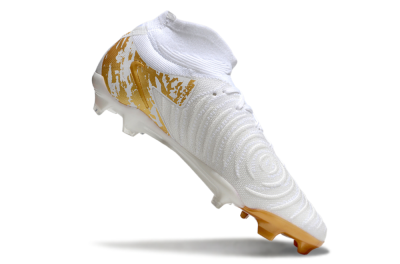 Men's Nike Phantom Luna Elite NU FG Firm Ground High-Tops Football Boots - White/Gold