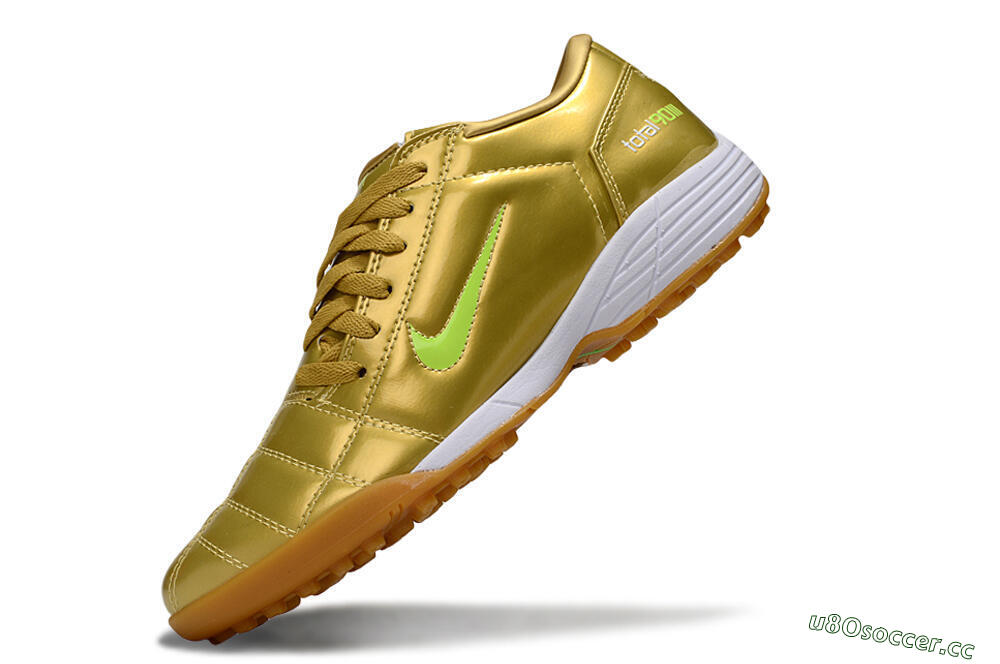 Unisex Nike Total 90 II TF Artificial Turf Low-Tops Football Shoes - Gold/Yellow/White 5