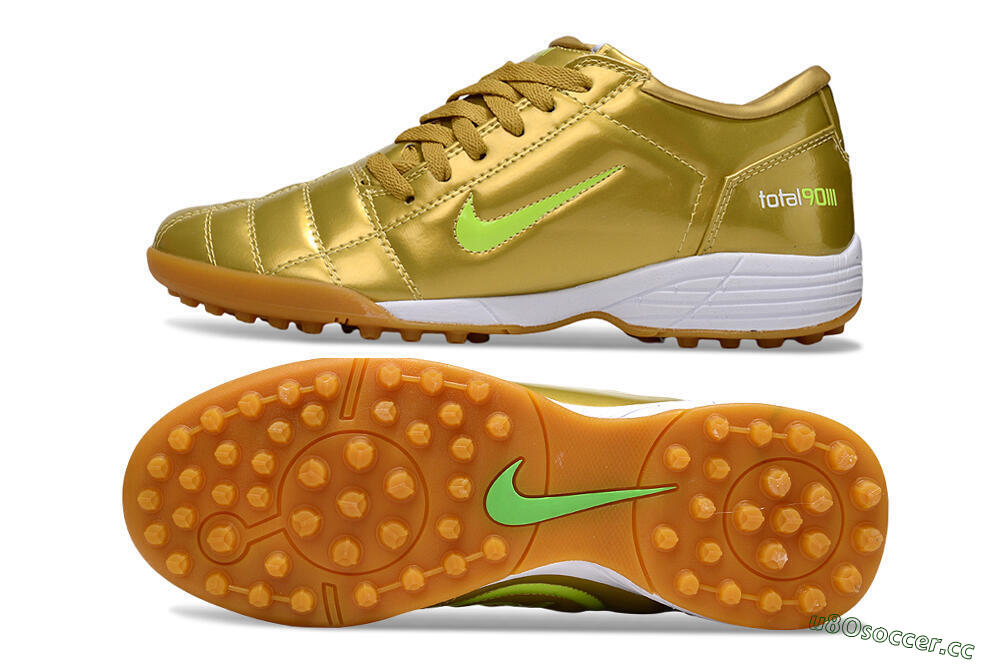 Unisex Nike Total 90 II TF Artificial Turf Low-Tops Football Shoes - Gold/Yellow/White 1