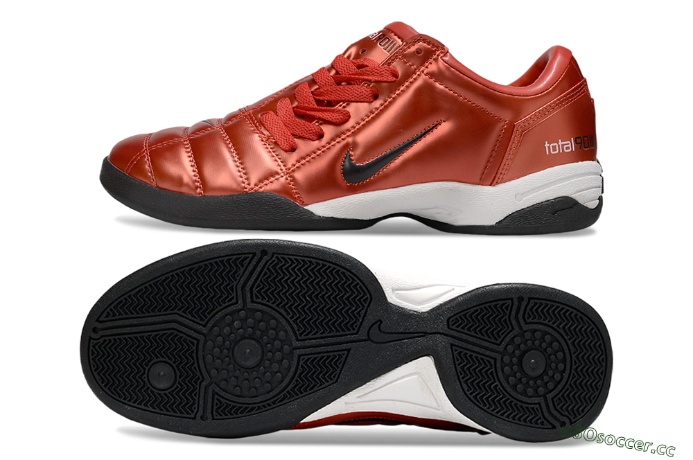 Men's Nike Total 90 II IC Indoor & Futsal Low-Tops Football Shoes - Red/White/Black 1