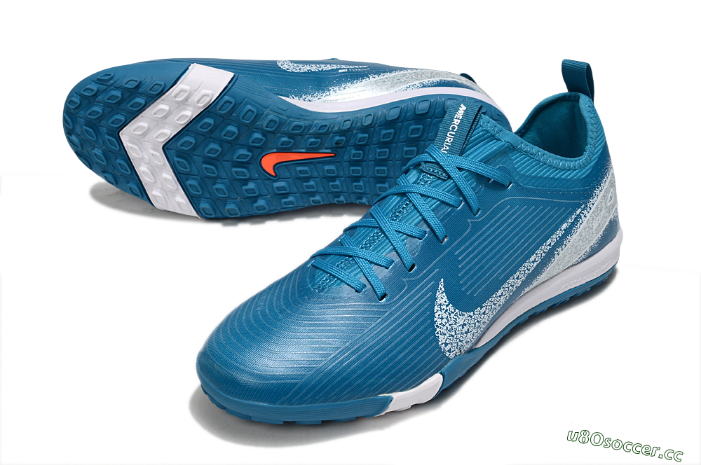 Unisex Nike Air Zoom Mercurial Vapor 16 Pro TF Artificial Turf Low-Tops Football Shoes - Blue/White 3