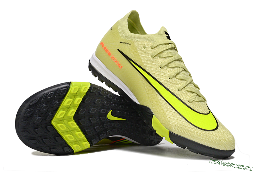 Unisex Nike Air Zoom Mercurial Vapor 16 Elite TF Artificial Turf Low-Tops Football Shoes - Brown/Yellow/Black 1