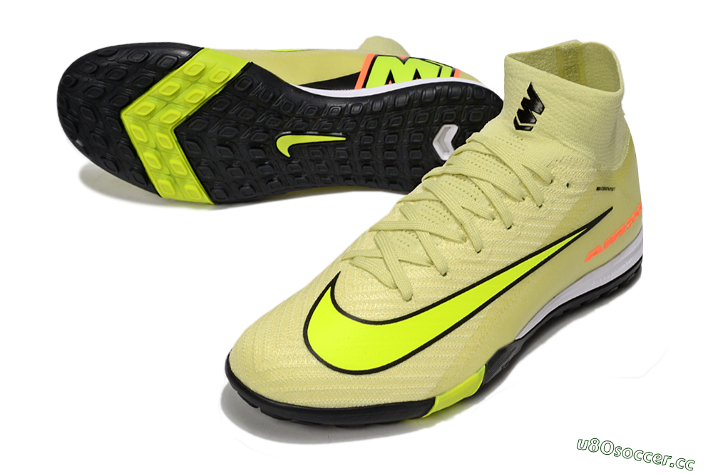 Unisex Nike Air Zoom Mercurial Superfly 10 Elite TF Artificial Turf High-Tops Football Shoes - Brown/Yellow/Black 3