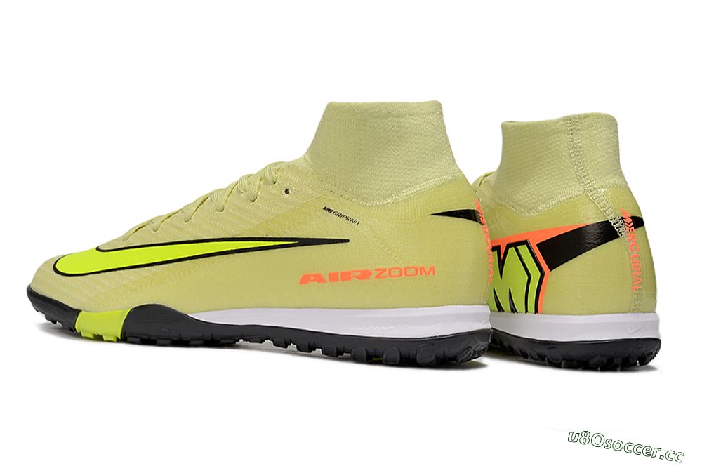 Unisex Nike Air Zoom Mercurial Superfly 10 Elite TF Artificial Turf High-Tops Football Shoes - Brown/Yellow/Black 4