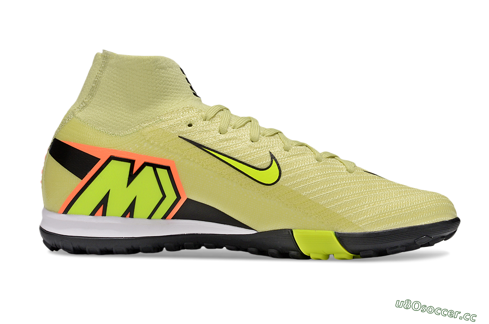 Unisex Nike Air Zoom Mercurial Superfly 10 Elite TF Artificial Turf High-Tops Football Shoes - Brown/Yellow/Black 5