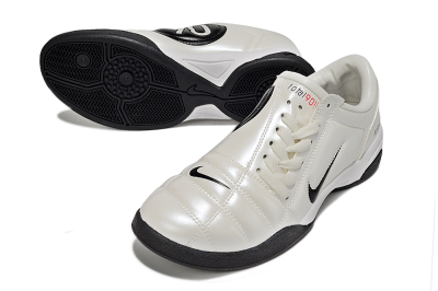 Men's Nike Total 90 II IC Indoor & Futsal Low-Tops Football Shoes - Beige/Black/White