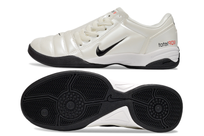 Men's Nike Total 90 II IC Indoor & Futsal Low-Tops Football Shoes - Beige/Black/White