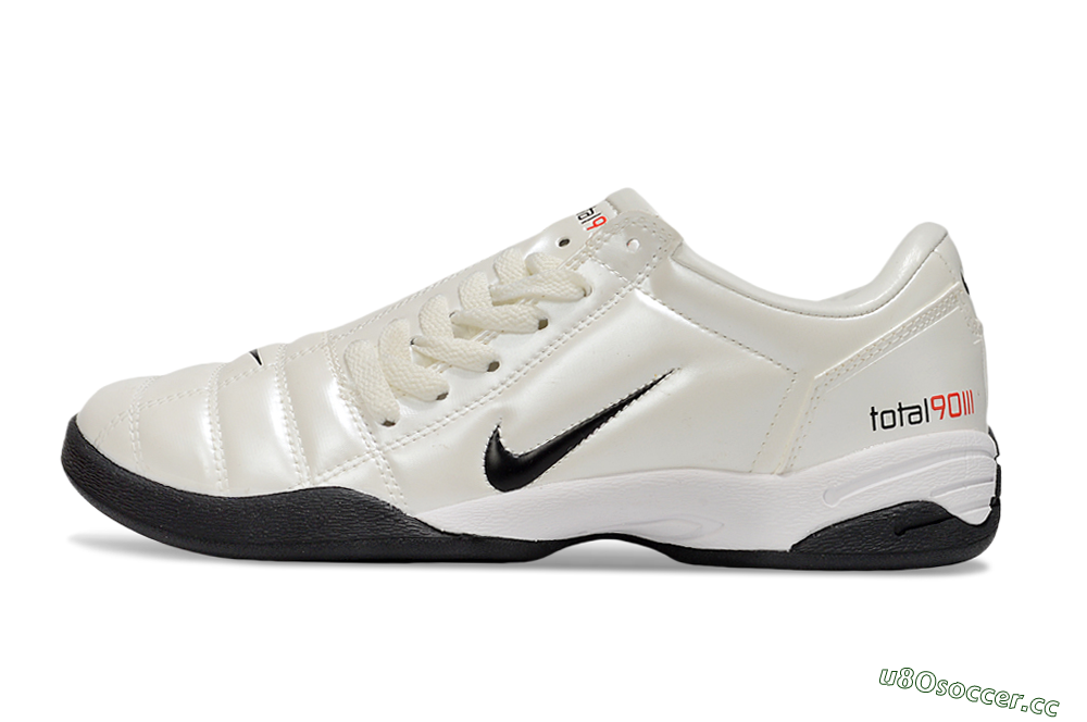 Men's Nike Total 90 II IC Indoor & Futsal Low-Tops Football Shoes - Beige/Black/White 0