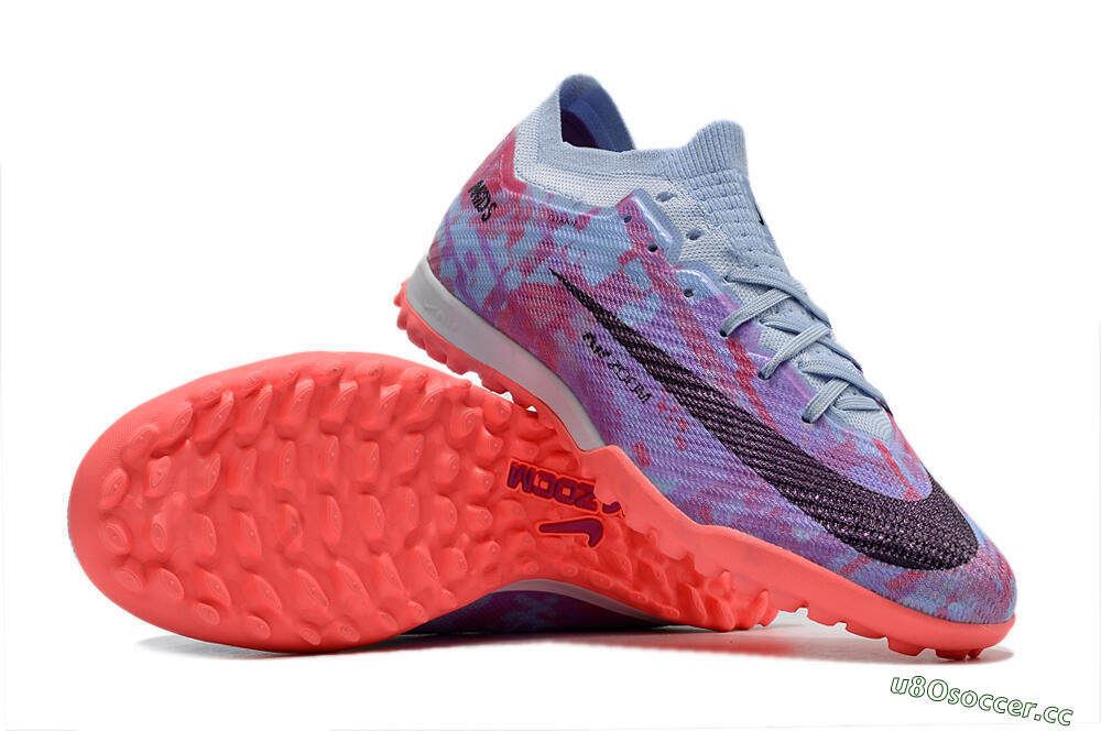 Unisex Nike Air Zoom Mercurial Vapor 16 Elite TF Artificial Turf Low-Tops Football Shoes - Jade/Purple/Red 1