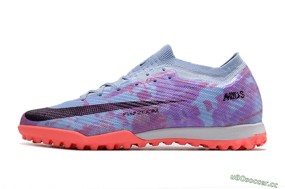Unisex Nike Air Zoom Mercurial Vapor 16 Elite TF Artificial Turf Low-Tops Football Shoes - Jade/Purple/Red 0