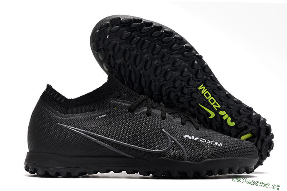 Men's Nike Air Zoom Mercurial Vapor 16 Elite TF Artificial Turf Low-Tops Football Shoes - Black/White/Yellow 2