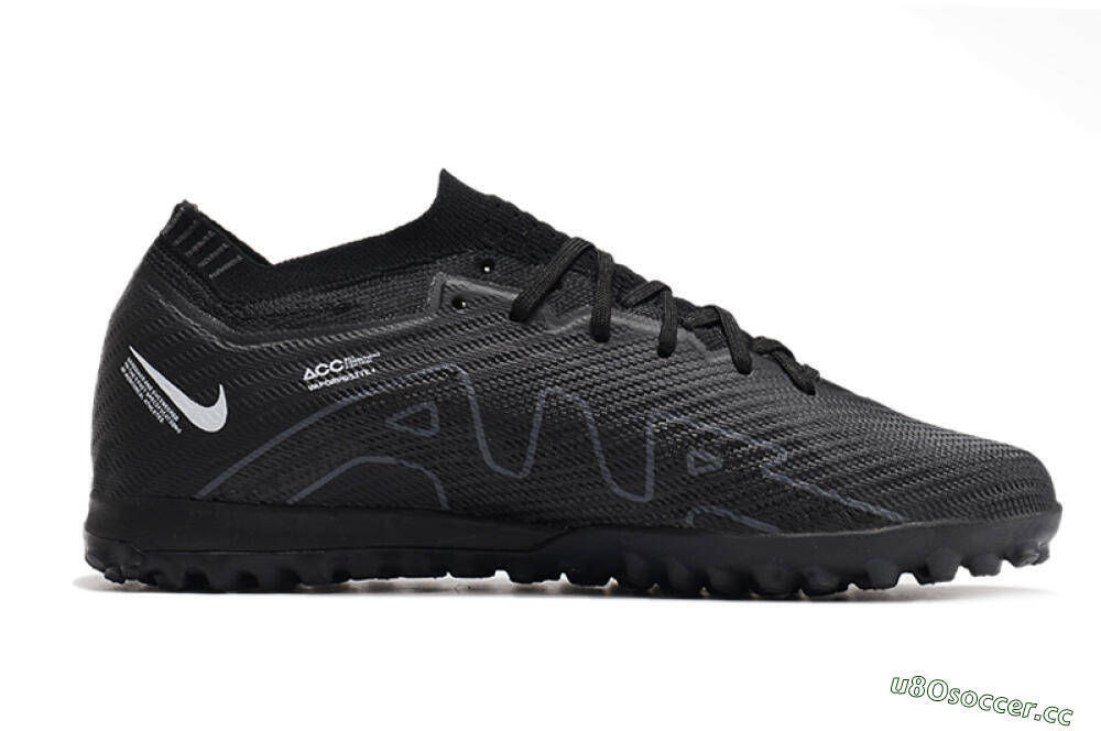 Men's Nike Air Zoom Mercurial Vapor 16 Elite TF Artificial Turf Low-Tops Football Shoes - Black/White/Yellow 5