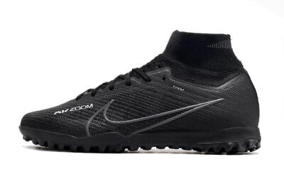 Men's Nike Air Zoom Mercurial Superfly 10 Elite TF Artificial Turf High-Tops Football Shoes - Black/White/Yellow