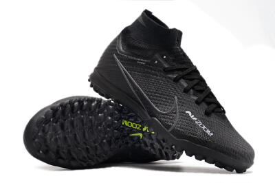 Men's Nike Air Zoom Mercurial Superfly 10 Elite TF Artificial Turf High-Tops Football Shoes - Black/White/Yellow