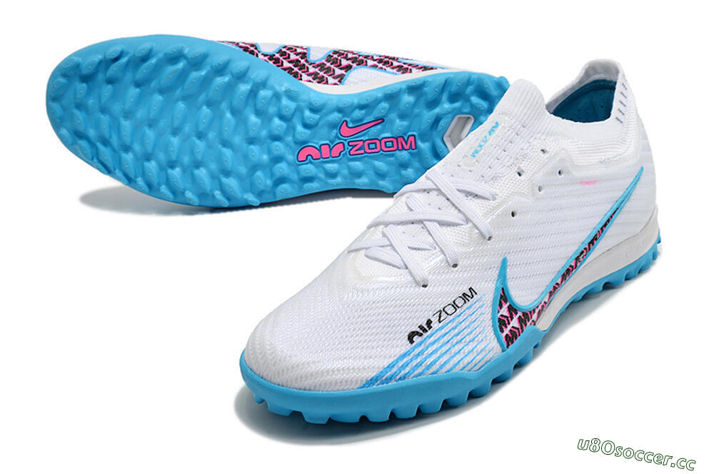 Unisex Nike Air Zoom Mercurial Vapor 16 Elite TF Artificial Turf Low-Tops Football Shoes - White/Red/Blue 3