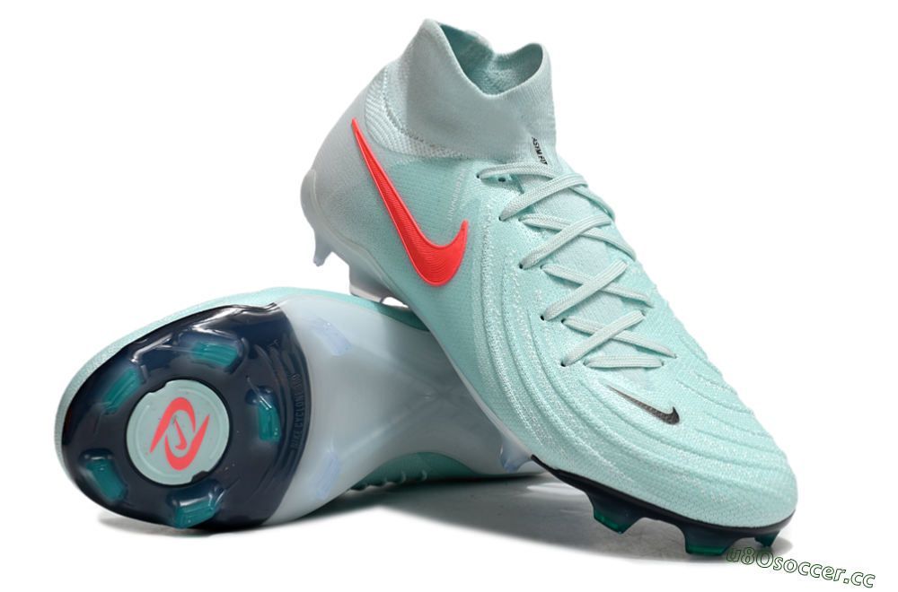 Unisex Nike Phantom Luna Elite FG Firm Ground High-Tops Football Boots - Jade/Red/Black 4
