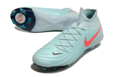 Unisex Nike Phantom Luna Elite FG Firm Ground High-Tops Football Boots - Jade/Red/Black